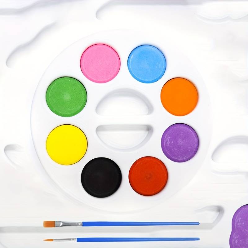 Solid Watercolor Paint, 8-color Powder Cake Children's Painting Color Oil  Brush, Elementary School Students Portable Beginners Painting Supplies  Halloween/thanksgiving Day/christmas Gift - Temu Philippines